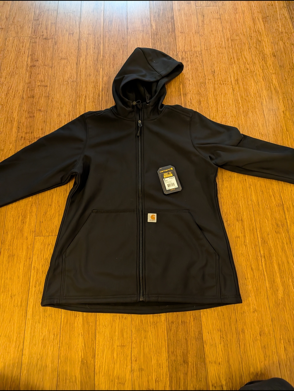 Carhartt Medical Black Hooded Jacket  NWT Zip Front